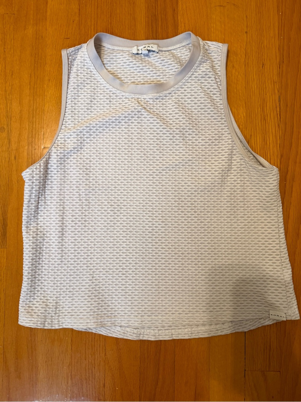 Koral Light Gray Textured Sleeveless Tank
